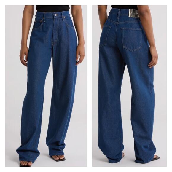 Mother Snacks Barrel Leg Kegger Heel Jeans In Wash Your Plate Size 23 - Picture 11 of 13